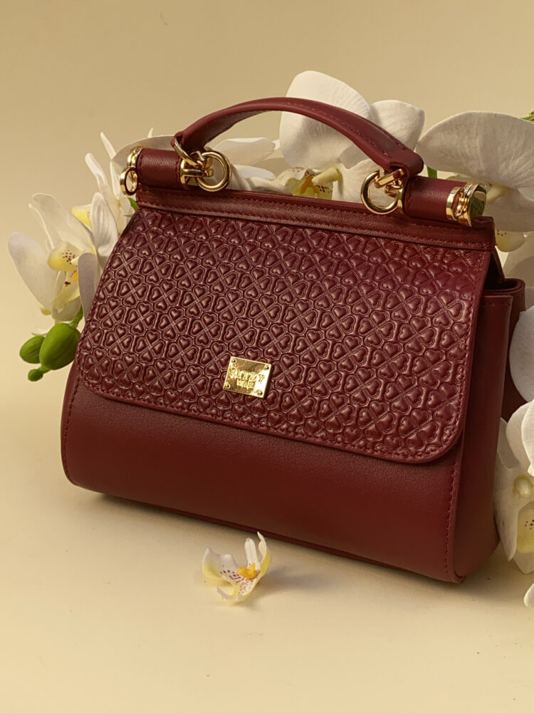 RITZY CLASSIC HANDBAG - BURGUNDY