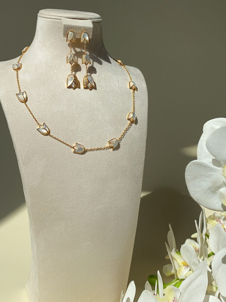 THE LOVE - 10 Tulips necklace & earrings SET