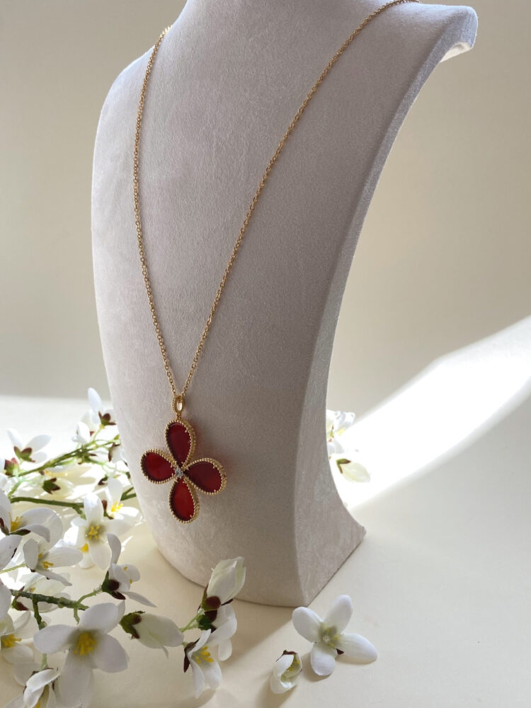 BLOOM - LIMITED LONG NECKLACE   - Carnelian