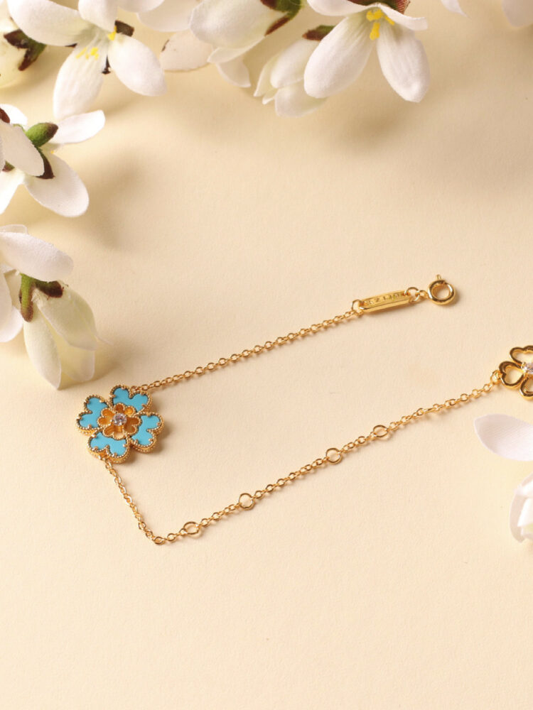 THE LOVE FLOWER - BRACELET - Turquoise