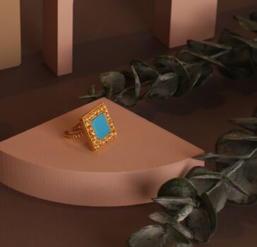 DANA - turquoise Square Ring