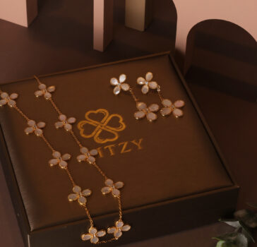 BLOOM - 10 FLOWERS Necklace & Earrings SET