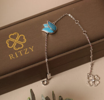 THE LOVE – 925 SILVER / RHODIUM – Single Bracelet