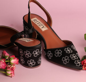 Ritzy Crystal HEEL - Black