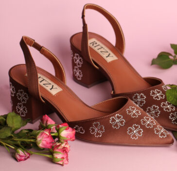 Ritzy Crystal HEEL - Brown