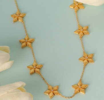Stella - Golden 10 Flowers necklace