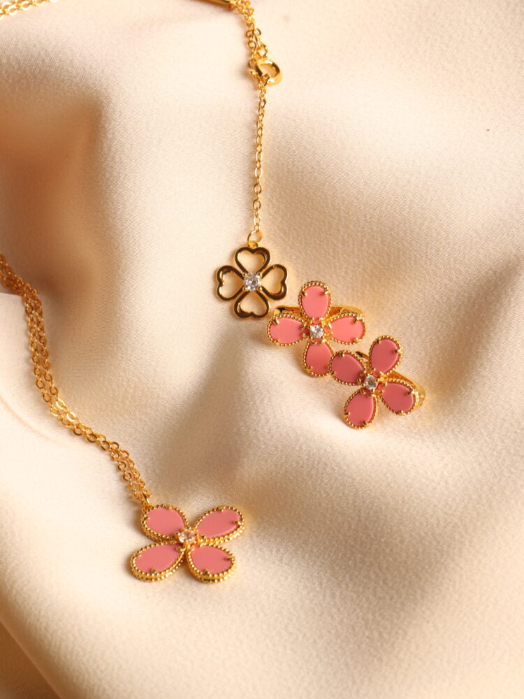 Bloom Pink turquoise set