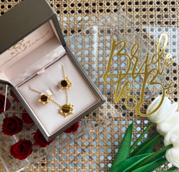 Bride to be box - fleur de lune tiger eye set