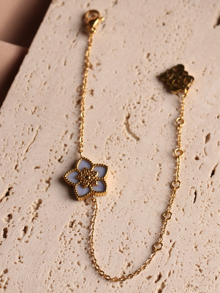 JORY - 1 flower ( Blue) bracelet - limited